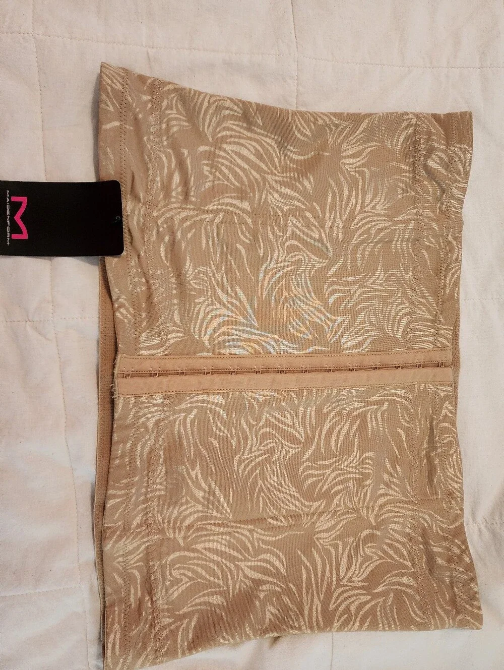 Maidenform Women's Waist Cincher NWT XXXL Beige Nude Patterned Firm Support